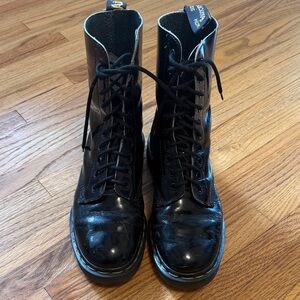 Authentic Vintage Dr. Martens Black Leather Lace-Up Boots